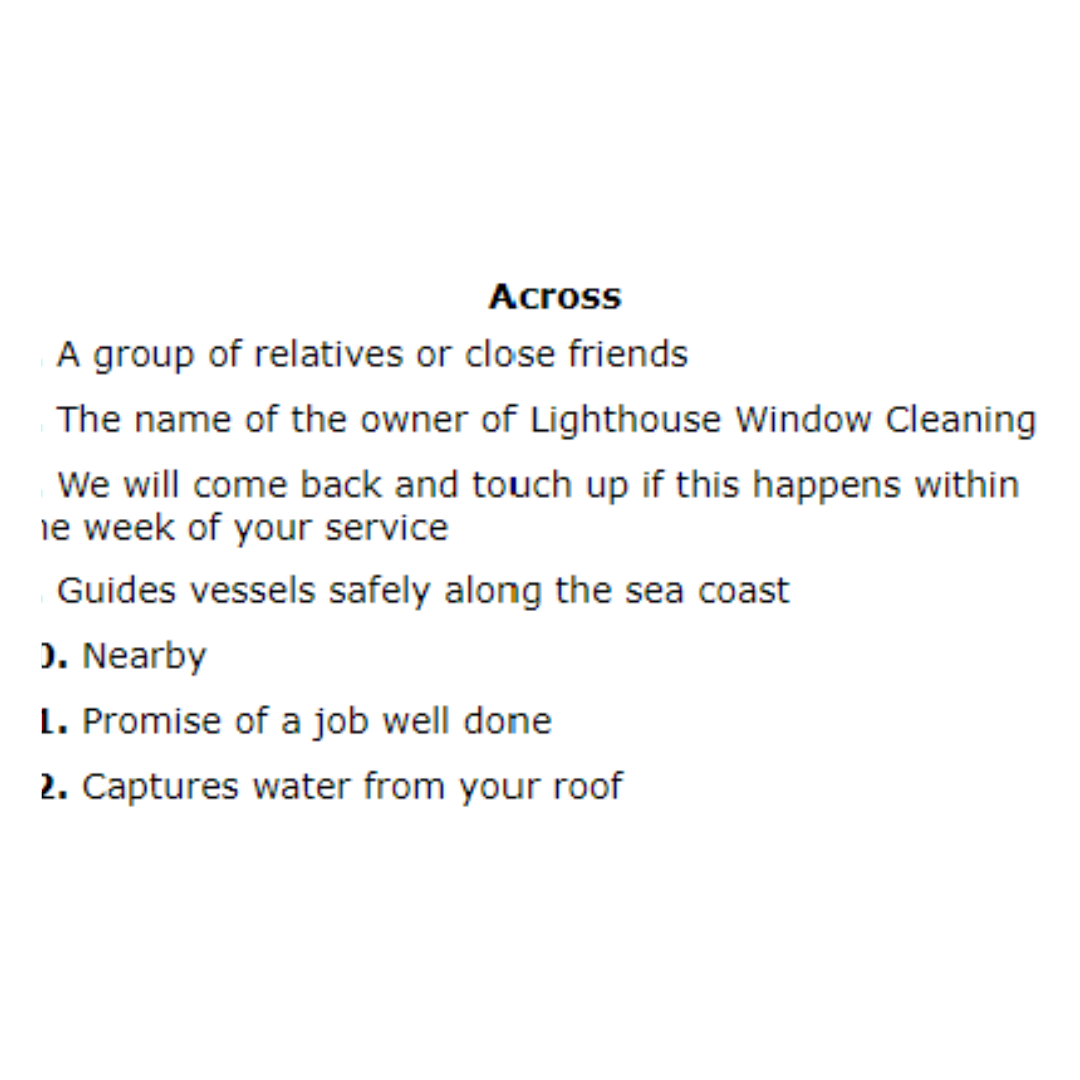 Enjoy a little fall fun with a “Lighthouse Window Cleaning” themed