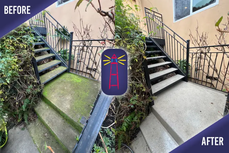 Pressure Washing Project in Loomis — before and after pressure washing